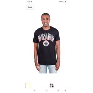 New XL Ultra Game NBA Washington Wizards Short Sleeve Crew Neck Arched Plexi Tee